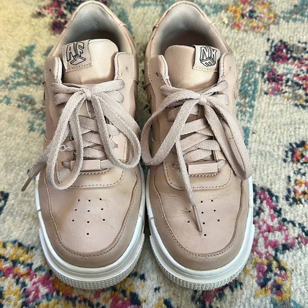 Nike Women's Sneakers in Beige and White